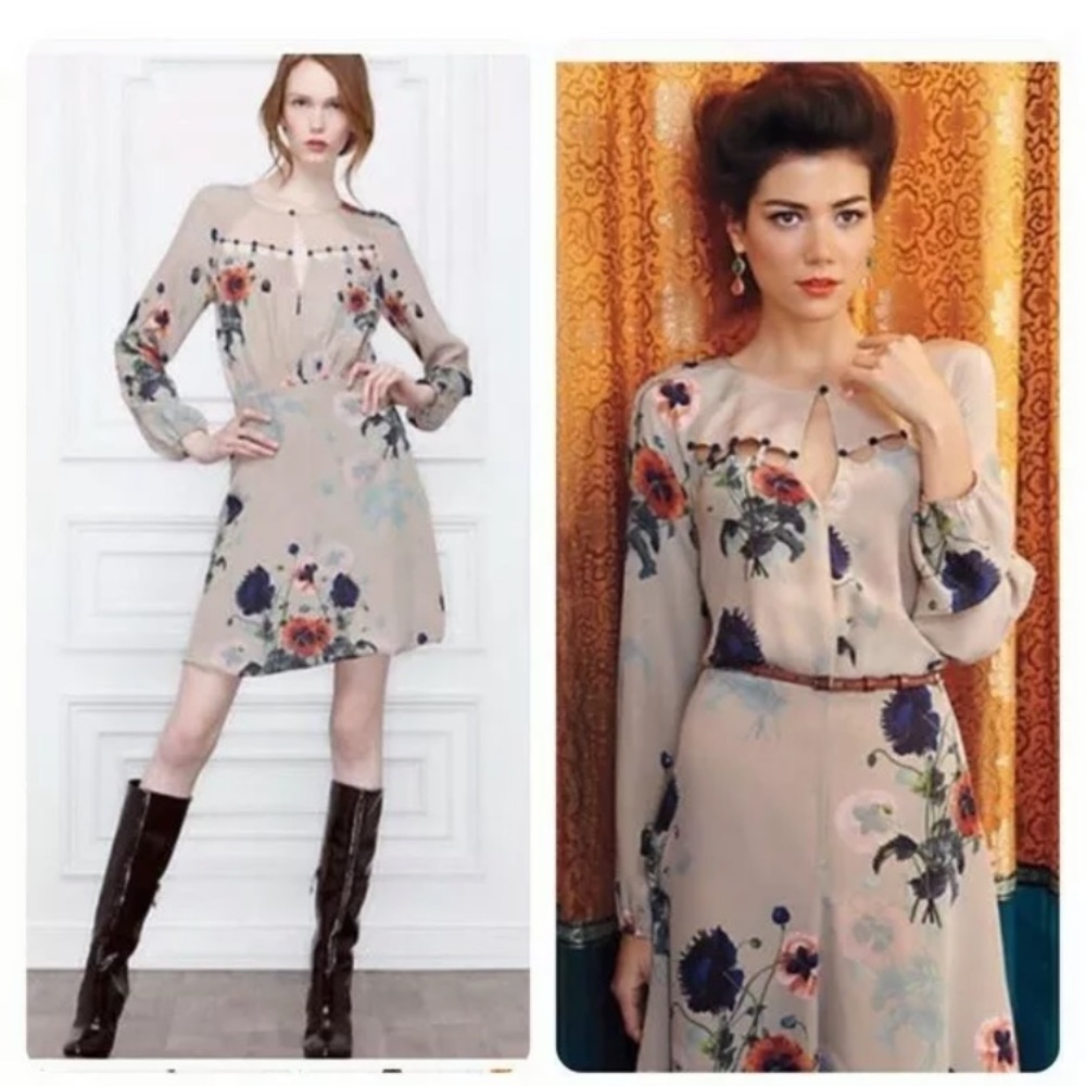 Anthropologie Leifsdottir ottoman poppies dress 4